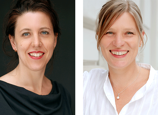 Portraits von Katrin Binder und Tanja Klauck einzeln nebeneinander